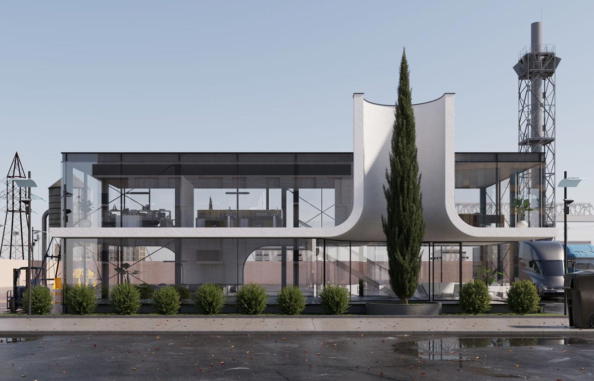 Details and images of Arka Headquarters Building , Commercial architecture project, which is concept. design and development in 2021 by MRK Office.