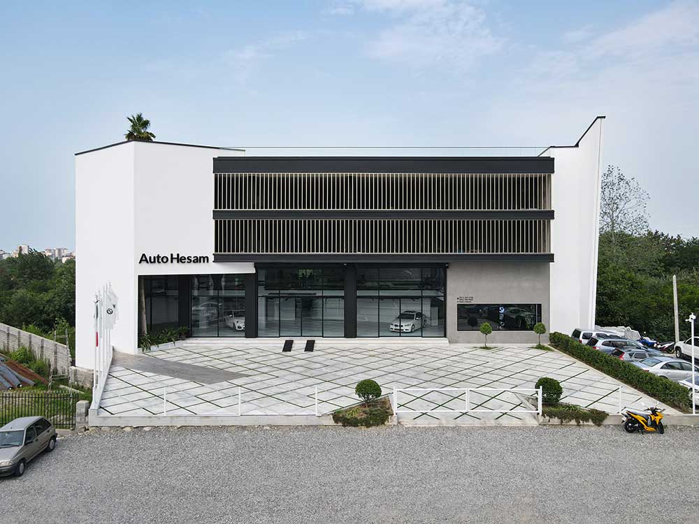 Details and images of Auto Hesam , Commercial architecture project, which is Compeleted. design and development in 2022 by MRK Office.