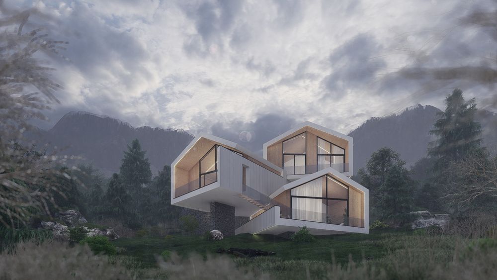 Details and images of Damavand Villa , Villa architecture project, which is Concept. design and development in 2021 by MRK Office.