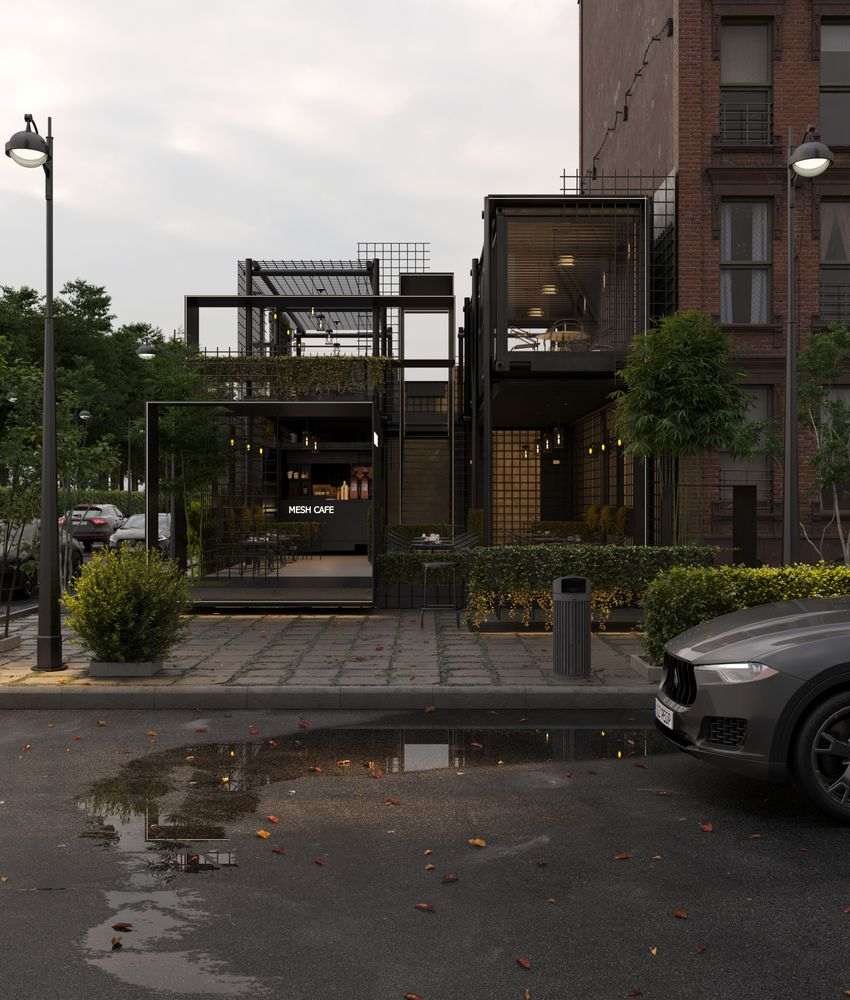 Details and images of Mesh Cafe , Commercial architecture project, which is Concept. design and development in 2021 by MRK Office.