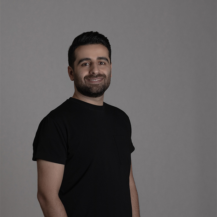 Ali Naghdi, smiling