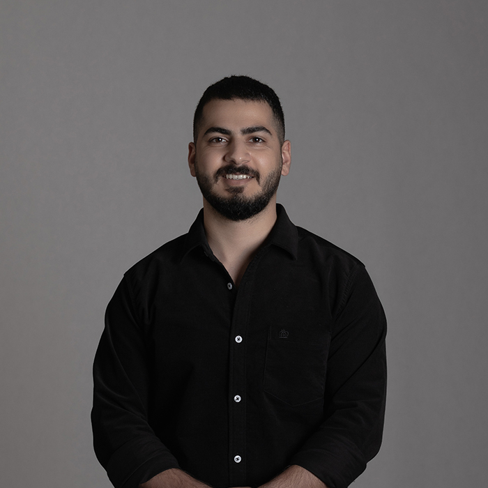 Armin Saraei, smiling