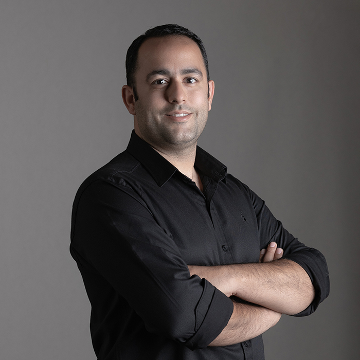 Milad Abedini, smiling