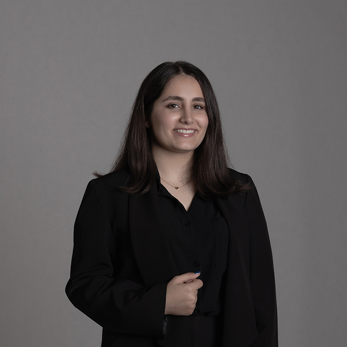 Moazameh Eshkevarian, smiling